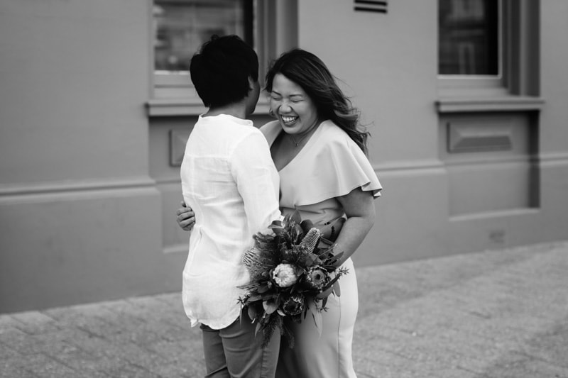 two brides at elopement in perth 